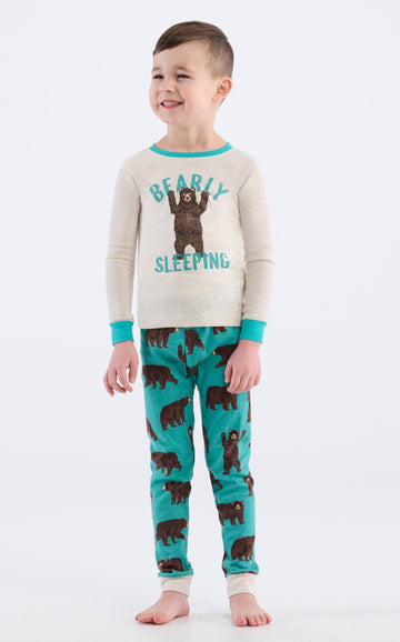 Little Blue House Brown Bears Kids Pajama Set